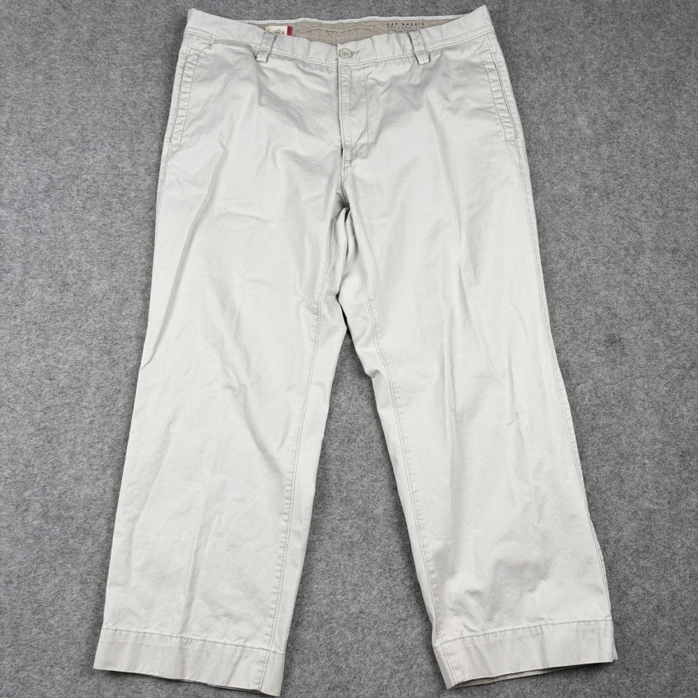 Gap Khakis Relaxed Fit Mens 40x30‎ Beige Chino Pants Cotton Outdoor Beach Casual